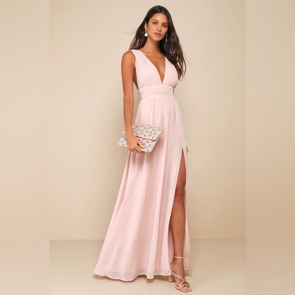 LULU’S Heavenly Hues Blush Maxi Dress - Picture 8 of 8